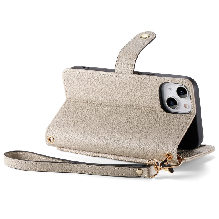 For iPhone 12 mini Love Zipper Lanyard Leather Phone Case(Gray) - free shipping - PMC TechLife - Order now!