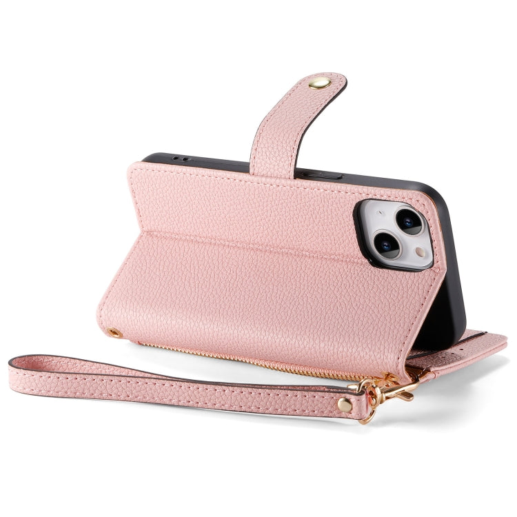 For iPhone 6 / 6s Love Zipper Lanyard Leather Phone Case(Pink) - free shipping - PMC TechLife - Order now!