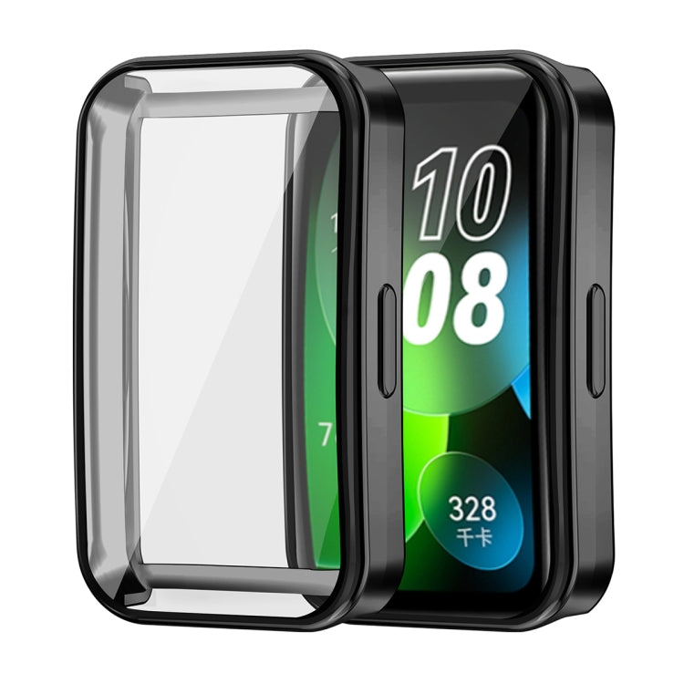 For Huawei Band 10 / 9 / 8 ENKAY Hat-Prince Full Coverage Electroplated Soft TPU Case with Screen Protection(Black) - Watch Cases by ENKAY | Online Shopping South Africa | PMC TechLife | Buy Now Pay Later Mobicred