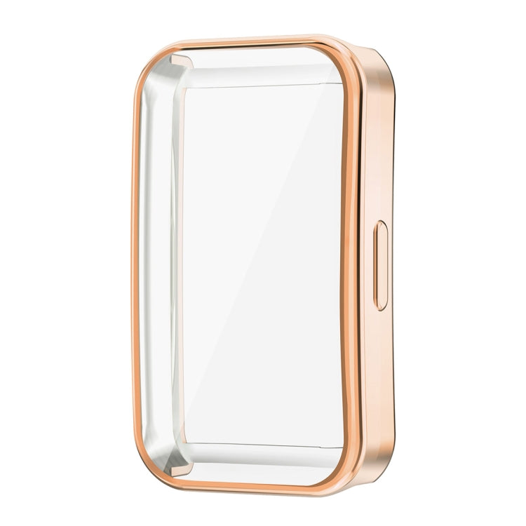For Huawei Band 8 ENKAY Hat-Prince Full Coverage Electroplated Soft TPU Watch Case with Screen Protection(Gold) - Watch Cases by ENKAY | Online Shopping South Africa | PMC TechLife