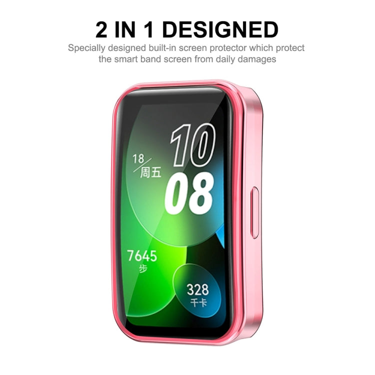 For Huawei Band 10 / 9 / 8 ENKAY Hat-Prince Full Coverage Electroplated Soft TPU Case with Screen Protection(Black) - Watch Cases by ENKAY | Online Shopping South Africa | PMC TechLife | Buy Now Pay Later Mobicred