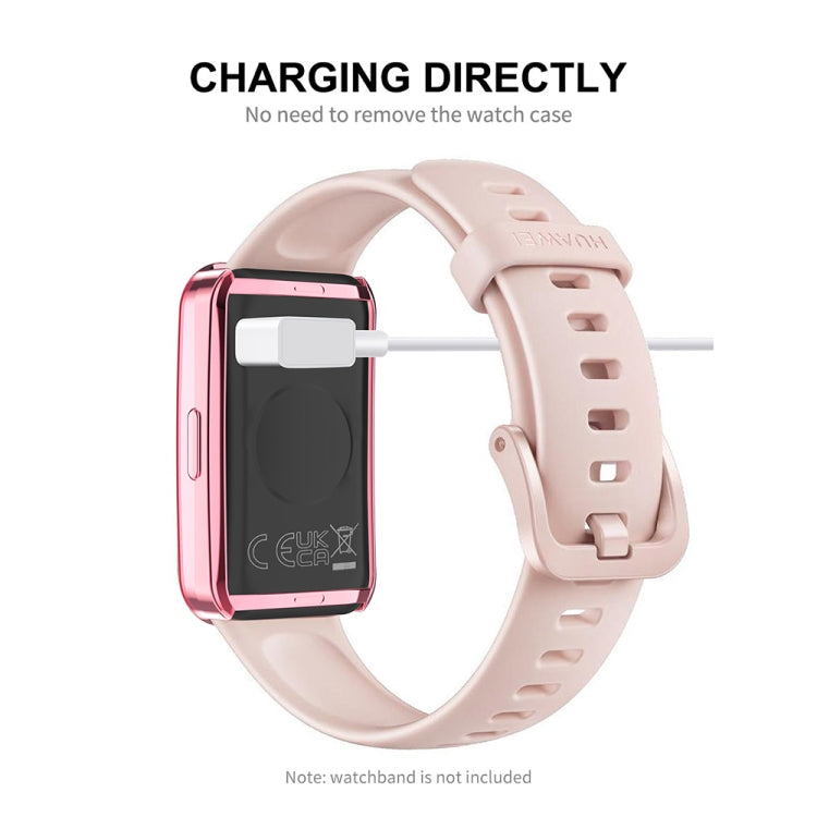 For Huawei Band 10 / 9 / 8 ENKAY Hat-Prince Full Coverage Electroplated Soft TPU Case with Screen Protection(Dark Green) - Watch Cases by ENKAY | Online Shopping South Africa | PMC TechLife | Buy Now Pay Later Mobicred