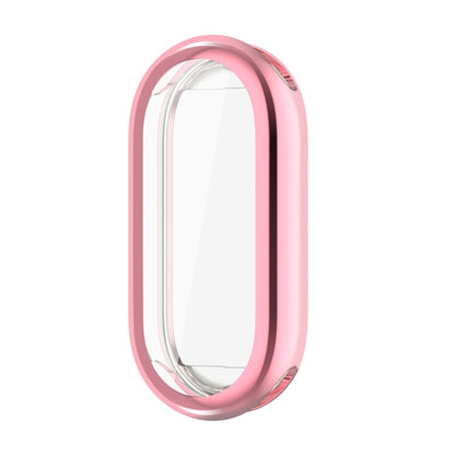 For Xiaomi Mi Band 8 ENKAY Hat-Prince Full Coverage Electroplated Soft TPU Watch Case with Screen Protection(Pink) - Watch Cases by ENKAY | Online Shopping South Africa | PMC Jewellery