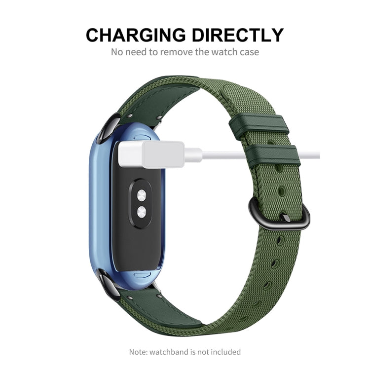 For Xiaomi Mi Band 8 ENKAY Hat-Prince Full Coverage Electroplated Soft TPU Watch Case with Screen Protection(Dark Green) - Watch Cases by ENKAY | Online Shopping South Africa | PMC Jewellery