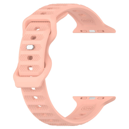 For Apple Watch Ultra 49mm Reverse Buckle Dot Texture Silicone Watch Band(Pink) - Watch Bands by PMC Jewellery | Online Shopping South Africa | PMC Jewellery