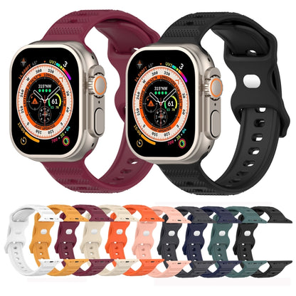 For Apple Watch SE 2022 40mm Reverse Buckle Dot Texture Silicone Watch Band(Black) - Watch Bands by PMC Jewellery | Online Shopping South Africa | PMC Jewellery