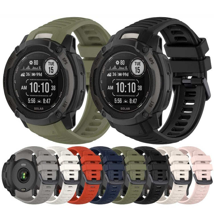 Compatible with Garmin Instinct 2X Sports Silicone Replacement Watch Band(Black) - Watch Bands by PMC TechLife | Online Shopping South Africa | PMC TechLife | Buy Now Pay Later Mobicred