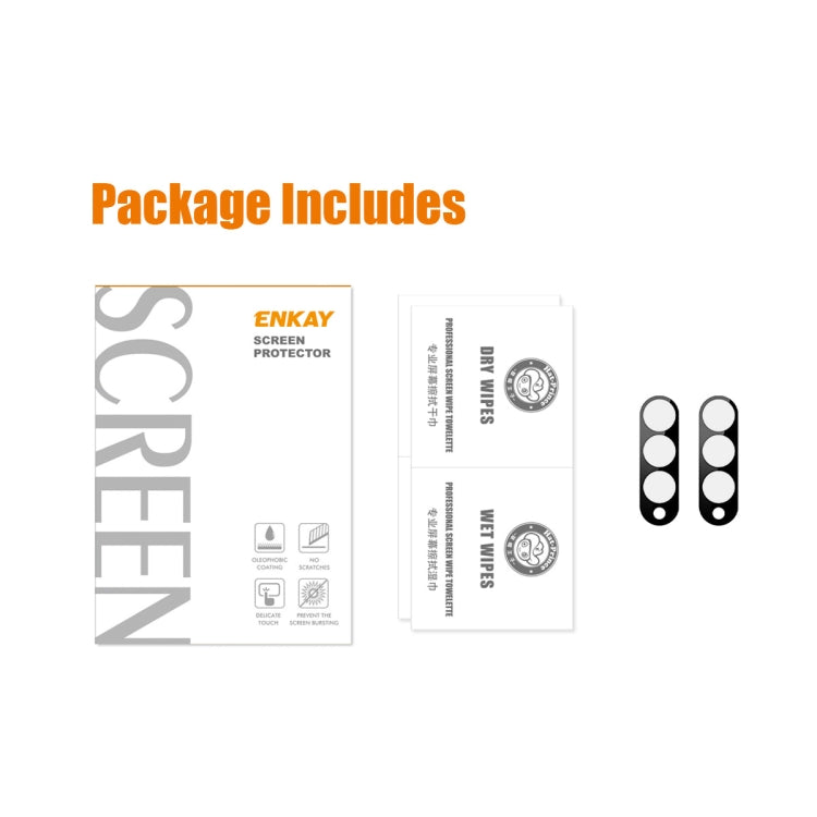 For Smasung Galaxy Fold5 2pcs ENKAY Hat-Prince 9H Rear Camera Lens Tempered Glass Film(Black) - free shipping - PMC TechLife - Order now!