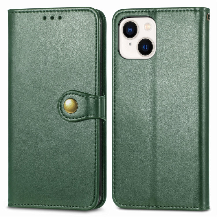 For  iPhone 15 Pro Max Retro Solid Color Buckle Leather Phone Case(Green) - free shipping - PMC TechLife - Order now!