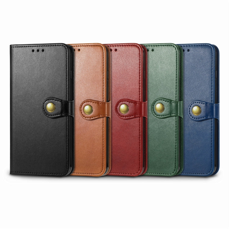 For iPhone 15 Plus Retro Solid Color Buckle Leather Phone Case(Red) - free shipping - PMC TechLife - Order now!