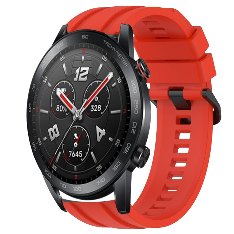 For Huawei Watch GT3 Pro 46mm Long & Short Sports Solid Color Silicone Watch Band Set(Red) - Watch Bands by PMC Jewellery | Online Shopping South Africa | PMC Jewellery