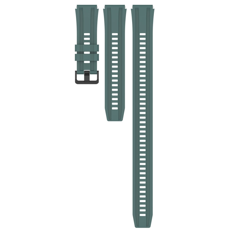 For Huawei Watch GT3  46mm Long & Short Sports Solid Color Silicone Watch Band Set(Olive Green) - Watch Bands by PMC TechLife | Online Shopping South Africa | PMC TechLife | Buy Now Pay Later Mobicred