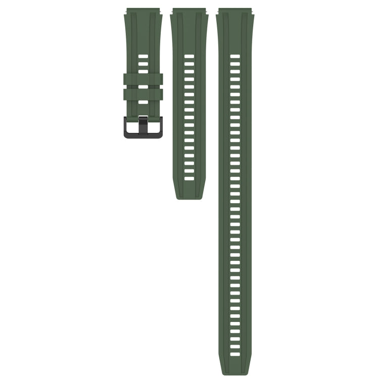 For Huawei Watch GT3 SE Long & Short Sports Solid Color Silicone Watch Band Set(Dark Green) - Watch Bands by PMC TechLife | Online Shopping South Africa | PMC TechLife