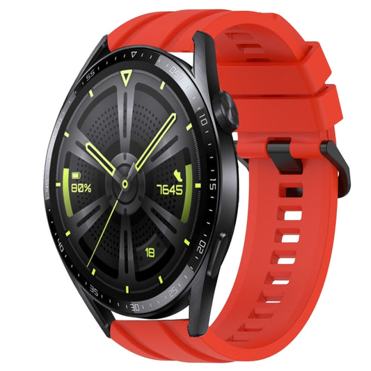 For Huawei Watch GT Runner Long & Short Sports Solid Color Silicone Watch Band Set(Red) - Watch Bands by PMC Jewellery | Online Shopping South Africa | PMC Jewellery