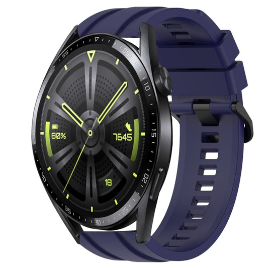 For Huawei Watch GT Runner Long & Short Sports Solid Color Silicone Watch Band Set(Midnight Blue) - Watch Bands by PMC Jewellery | Online Shopping South Africa | PMC Jewellery