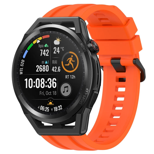 For Huawei Watch Buds Long & Short Sports Solid Color Silicone Watch Band Set(Orange) - Watch Bands by PMC Jewellery | Online Shopping South Africa | PMC Jewellery