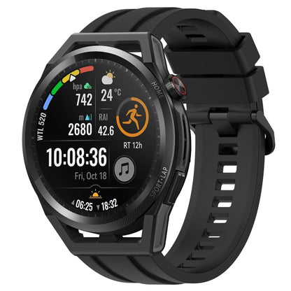 For Huawei Watch Buds Long & Short Sports Solid Color Silicone Watch Band Set(Black) - Watch Bands by PMC Jewellery | Online Shopping South Africa | PMC Jewellery