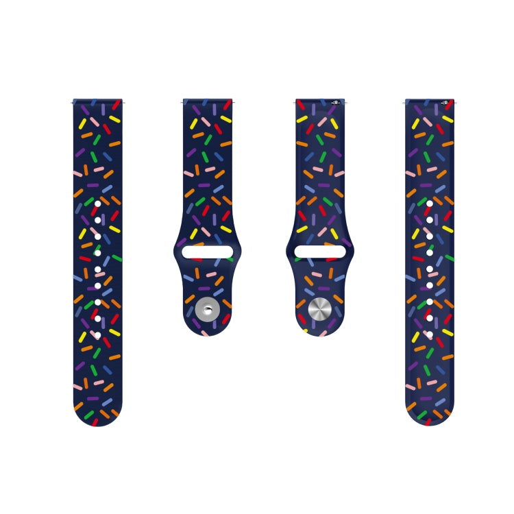 For Samsung Galaxy Watch 5 40 / 44mm Sports Rainbow Dots Silicone Buckle Watch Band(Blue) - Watch Bands by PMC Jewellery | Online Shopping South Africa | PMC Jewellery