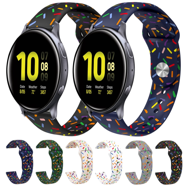 For Samsung Galaxy watch Active 40mm Sports Rainbow Dots Silicone Buckle Watch Band(Starlight Color) - Watch Bands by PMC Jewellery | Online Shopping South Africa | PMC Jewellery