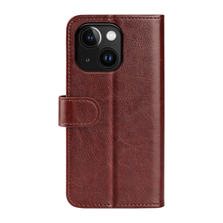 For iPhone 15 R64 Texture Horizontal Flip Leather Phone Case(Brown) - free shipping - PMC TechLife - Order now!