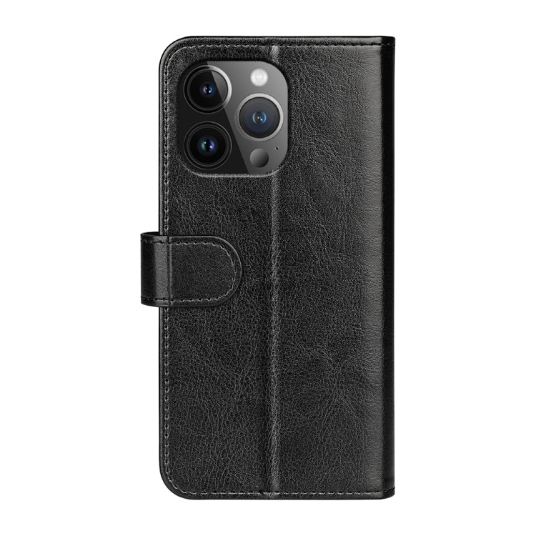 For iPhone 15 Pro R64 Texture Horizontal Flip Leather Phone Case(Black) - free shipping - PMC TechLife - Order now!