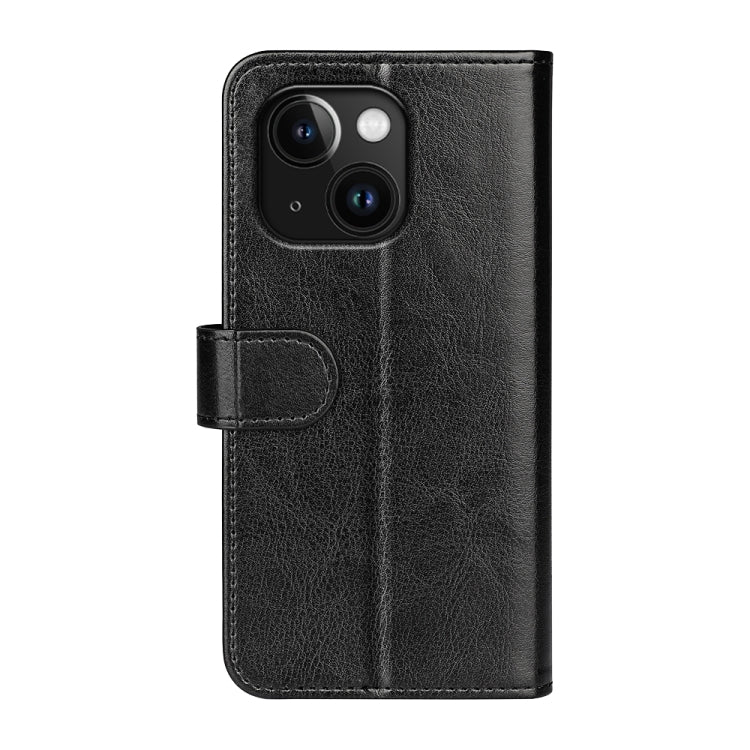 For iPhone 15 Plus R64 Texture Horizontal Flip Leather Phone Case(Black) - iPhone 15 Plus Cases by PMC Jewellery | Online Shopping South Africa | PMC Jewellery