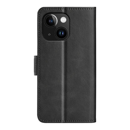 For iPhone 15 Plus Dual-side Magnetic Buckle Horizontal Flip Leather Phone Case(Black) - iPhone 15 Plus Cases by PMC Jewellery | Online Shopping South Africa | PMC Jewellery