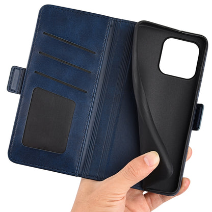 For iPhone 15 Pro Dual-side Magnetic Buckle Horizontal Flip Leather Phone Case(Dark Blue) - iPhone 15 Pro Cases by PMC Jewellery | Online Shopping South Africa | PMC Jewellery