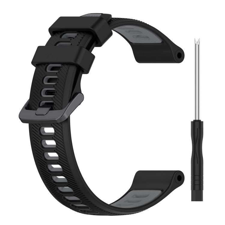 For Garmin Approach S62 Sports Two-Color Silicone Watch Band(Black+Grey) - Watch Bands by PMC TechLife | Online Shopping South Africa | PMC TechLife