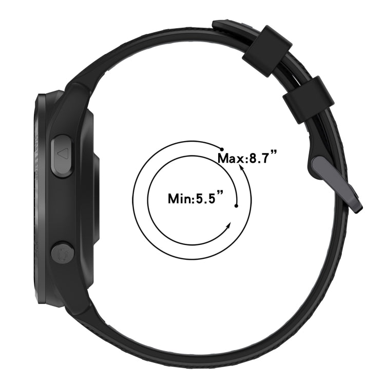 For Garmin Approach S70 47mm Sports Two-Color Silicone Watch Band(Grey+Yellow) - Watch Bands by PMC TechLife | Online Shopping South Africa | PMC TechLife