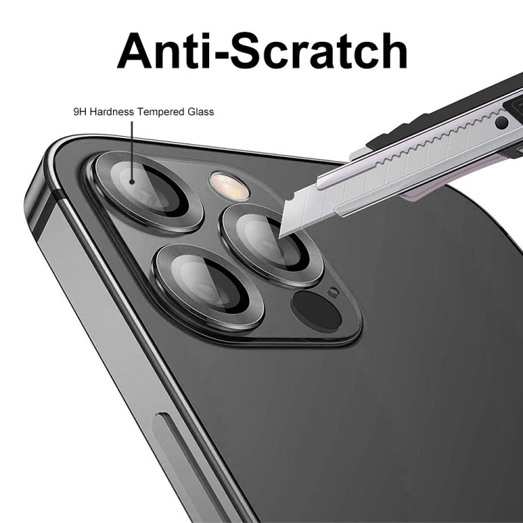 For iPhone 15 Pro / 15 Pro Max ENKAY 9H Rear Lens Aluminium Alloy Tempered Glass Film(Grey) - iPhone 15 Pro Max Tempered Glass by ENKAY | Online Shopping South Africa | PMC TechLife | Buy Now Pay Later Mobicred