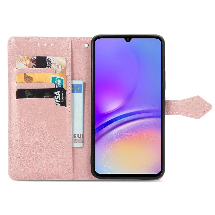 For Samsung Galaxy A05 Mandala Flower Embossed Leather Phone Case(Rose Gold) - free shipping - PMC TechLife - Order now!