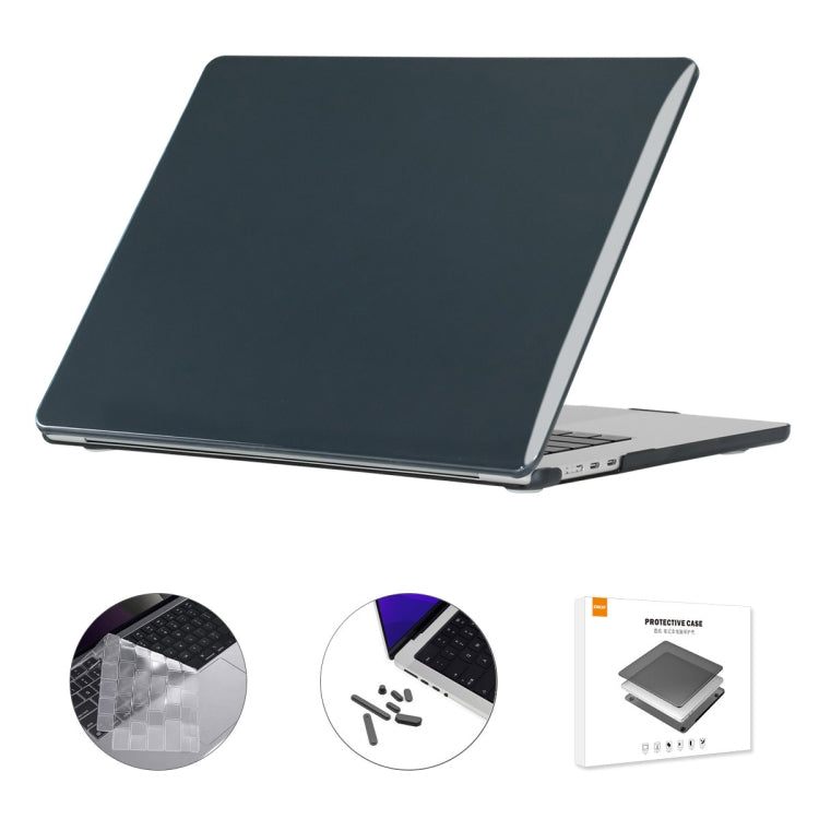 For MacBook Air 15.3 A2941 ENKAY US Version 3 in 1 Crystal Protective Case with TPU Keyboard Film & Anti-dust Plugs(Black) - free shipping - PMC TechLife - Order now!