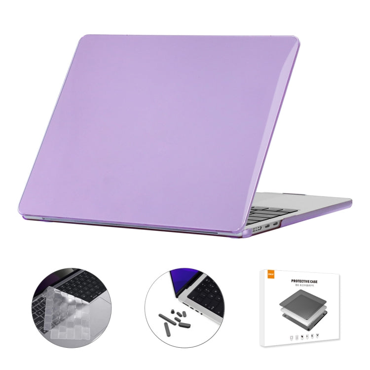 For MacBook Air 15.3 A2941 ENKAY EU Version 3 in 1 Crystal Protective Case with TPU Keyboard Film & Anti-dust Plugs(Light Purple) - MacBook Air Cases by ENKAY | Online Shopping South Africa | PMC TechLife