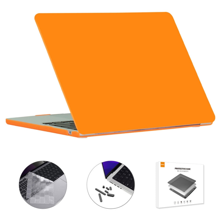 For MacBook Air 15.3 A2941 ENKAY US Version 3 in 1 Matte Protective Case with TPU Keyboard Film & Anti-dust Plugs(Orange) - MacBook Air Cases by ENKAY | Online Shopping South Africa | PMC Jewellery