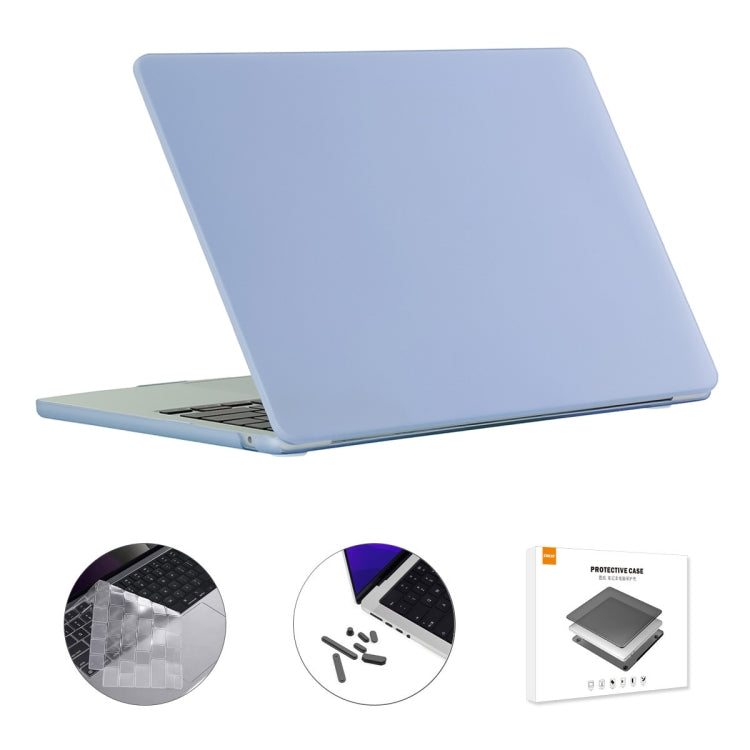 For MacBook Air 15.3 A2941 ENKAY US Version 3 in 1 Matte Protective Case with TPU Keyboard Film & Anti-dust Plugs(Sierra Blue) - MacBook Air Cases by ENKAY | Online Shopping South Africa | PMC Jewellery