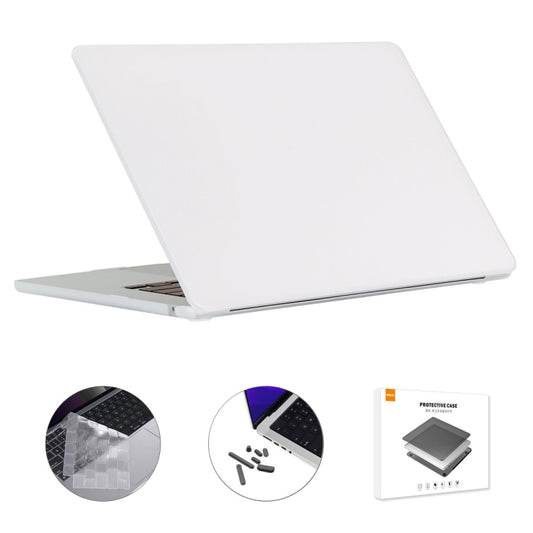 For MacBook Air 15.3 A2941 ENKAY EU Version 3 in 1 Matte Protective Case with TPU Keyboard Film & Anti-dust Plugs(White) - MacBook Air Cases by ENKAY | Online Shopping South Africa | PMC Jewellery