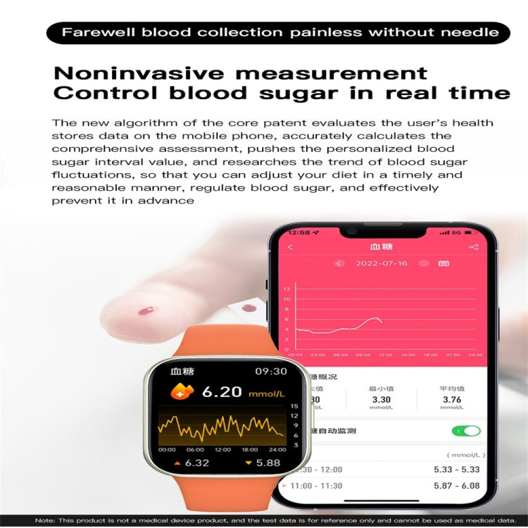 Y83 1.83 inch Color Screen Smart Watch,Support Heart Rate / Blood Pressure / Blood Oxygen / Blood Glucose Monitoring(Black) - free shipping - PMC TechLife - Order now!