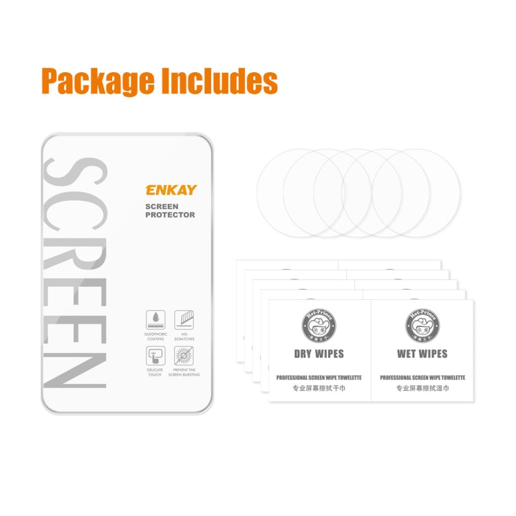 For Samsung Galaxy Watch6 40mm 5pcs ENKAY 0.2mm 9H Tempered Glass Screen Protector Watch Film - free shipping - PMC TechLife - Order now!