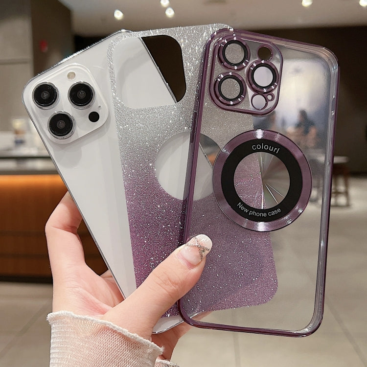 For iPhone 15 Plus Gradient Glitter Electroplating MagSafe TPU Phone Case(Green) - free shipping - PMC TechLife - Order now!