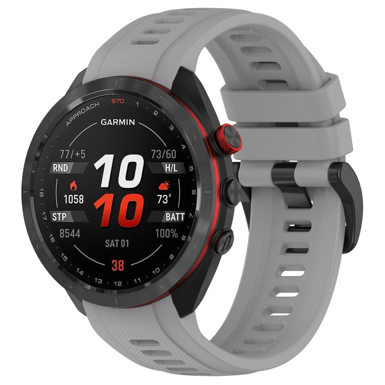 For Garmin Approach S70 47mm 22mm Sports Silicone Watch Band(Grey) - free shipping - PMC TechLife - Order now!