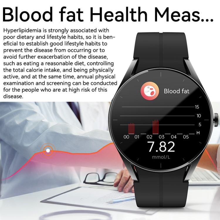 KS05 1.32 inch IP67 Waterproof Color Screen Smart Watch,Support Blood Oxygen / Blood Glucose / Blood Lipid Monitoring(Gold Pink) - free shipping - PMC TechLife - Order now!