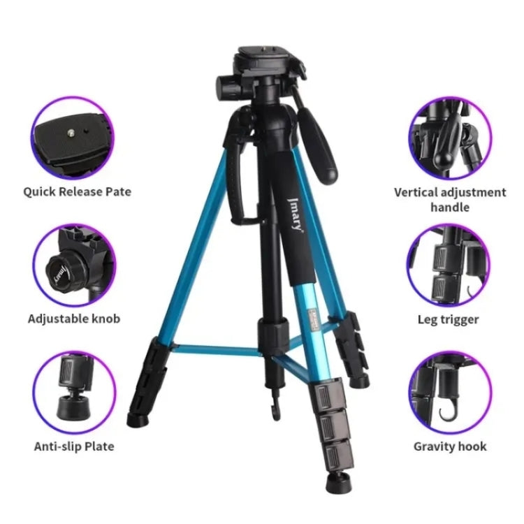 JMARY KP2264 Portable Detachable Tripod Mobile Phone SLR Camera Aluminium Alloy Stand(Red) - free shipping - PMC TechLife - Order now!