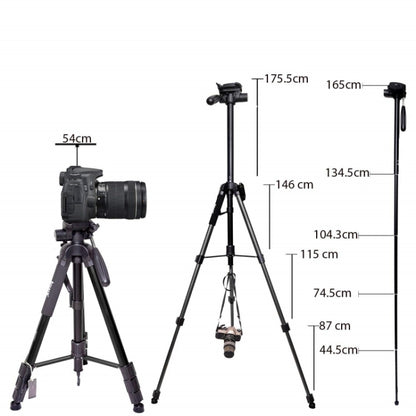 JMARY KP2264 Portable Detachable Tripod Mobile Phone SLR Camera Aluminium Alloy Stand(Blue) - Tripods by Jmary | Online Shopping South Africa | PMC Jewellery