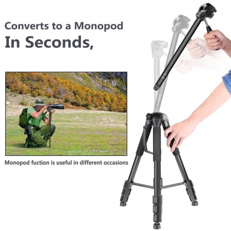 JMARY KP2264 Portable Detachable Tripod Mobile Phone SLR Camera Aluminium Alloy Stand(Black) - free shipping - PMC TechLife - Order now!