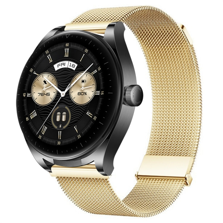 For Huawei Watch Buds Milan Double Magnetic Steel Mesh Watch Band(Gold) - Watch Bands by PMC TechLife | Online Shopping South Africa | PMC TechLife