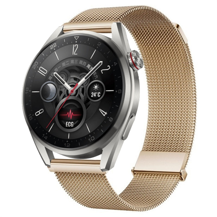 For Huawei Watch3 Pro New Milan Double Magnetic Steel Mesh Watch Band(Rose Gold) - Watch Bands by PMC TechLife | Online Shopping South Africa | PMC TechLife