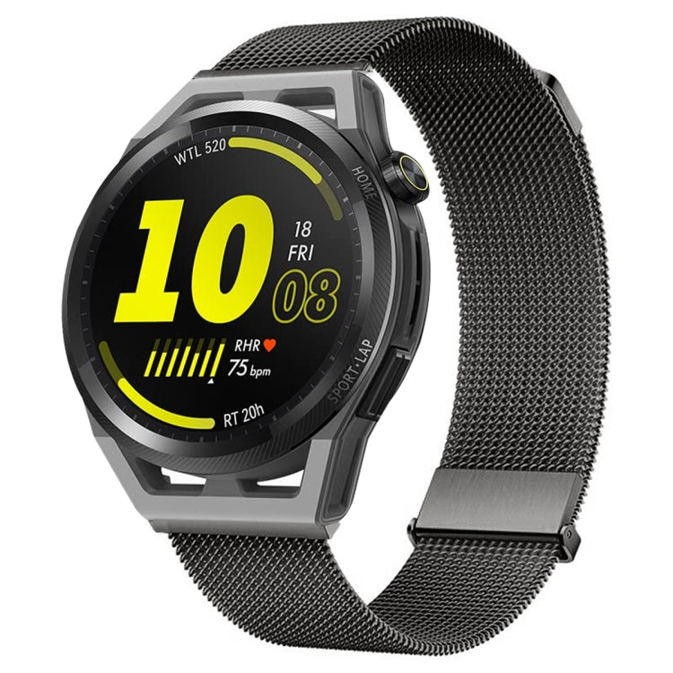 For Huawei Watch GT Runner Milan Double Magnetic Steel Mesh Watch Band(Gray) - Watch Bands by PMC TechLife | Online Shopping South Africa | PMC TechLife