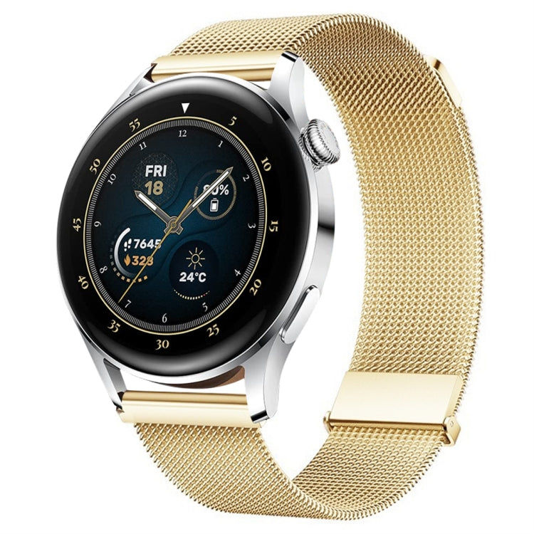 For Huawei Watch3 / Watch3 Pro Milan Double Magnetic Steel Mesh Watch Band(Gold) - Watch Bands by PMC TechLife | Online Shopping South Africa | PMC TechLife