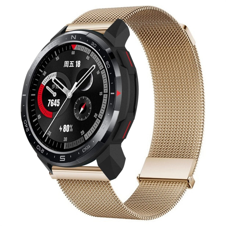 For Honor Watch GS Pro Milan Double Magnetic Steel Mesh Watch Band(Rose Gold) - Watch Bands by PMC TechLife | Online Shopping South Africa | PMC TechLife